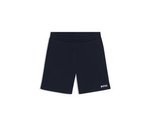 BOSS Shorts para niños en forro polar de algodón con logo estampado - StyleJ52086/84918M, J52086 Azul oscuro 86