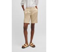 BOSS Shorts relaxed fit de talle alto en algodón elástico - StyleC_Taggie1-D, 50511957 Beige claro 36