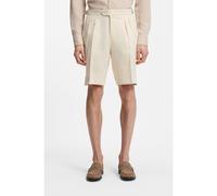 BOSS Shorts tapered fit de lino con pinzas delanteras - StyleH-Perin-DPLDTL-S-262, 50561858 Beige claro 58