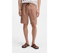 BOSS Shorts tapered fit de lino en espiga - StyleL-PeetL-PL-RDS-S-252, 50560594 Marrón 54