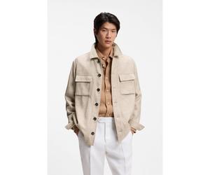 BOSS Sobrecamisa regular fit de lana virgen, seda y lino - StyleL-Corvin-2PP-251, 50560865 Beige 52