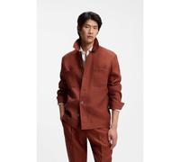 BOSS Sobrecamisa regular fit en lino resistente a las arrugas - StyleL-Corvin-262, 50561406 Rojo 56