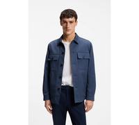 BOSS Sobrecamisa relaxed fit de sarga de algodón elástico - StyleC-Carper-OS-253F, 50556940 Azul 44