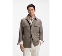 BOSS Sobrecamisa relaxed fit en lana virgen y cashmere - StyleL-Corvin-2FP-263, 50570690 Marrón claro 46