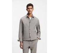 BOSS Sobrecamisa relaxed fit en tejido de rejilla - StyleST_Tour Waffle L, 50554467 Gris claro S