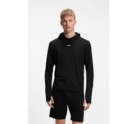 BOSS Sudadera activa con capucha, orificios para los pulgares y control de la humedad - StyleSW_Active HD, 50564509 Negro XXL