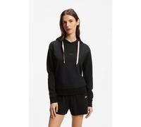 BOSS Sudadera con capucha con logo y cordones con rayas de la marca - StyleCP Stripe_Hoodie, 50524760 Negro M