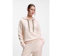 BOSS Sudadera con capucha con logo y cordones con rayas de la marca - StyleCP Stripe_Hoodie, 50524760 Rosa claro XL