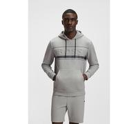 BOSS Sudadera con capucha de algodón con detalles de rayas - StyleSoody Zone, 50545244 Gris L