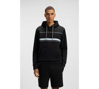 BOSS Sudadera con capucha de algodón con detalles de rayas - StyleSoody Zone, 50545244 Negro M