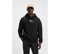 BOSS Sudadera con capucha de felpa de algodón con diseño de tenis - StyleHOODIE BOSS OPEN 25, 50545708 Negro XL