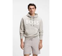 BOSS Sudadera con capucha de felpa de algodón con logo oversize - StyleWebasic_hood, 50523074 Gris claro M