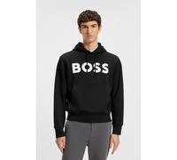 BOSS Sudadera con capucha de felpa de algodón con logo oversize - StyleWebasic_hood, 50523074 Negro M