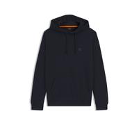 BOSS Sudadera con capucha de felpa de algodón con parche con logo - StyleWetalk, 50509314 Azul oscuro XS
