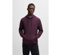 BOSS Sudadera con capucha regular fit de felpa de algodón con parche de logo - StyleWetalk, 50509314 Púrpura oscuro L