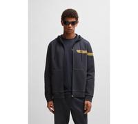 BOSS Sudadera con capucha y cremallera en algodón elástico con detalle de logo - StyleSaggy 1_IN, 50550331 Azul oscuro XXXL