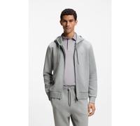 BOSS Sudadera con capucha y cremallera en algodón elástico con detalle de logo - StyleSaggy, 50555495 Gris claro XXL