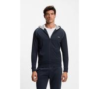 BOSS Sudadera con capucha y cremallera en algodón elástico con logo bordado - StyleMix&Match Jacket H, 50515392 Azul oscuro XS