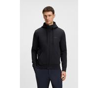 BOSS Sudadera con capucha y cremallera en algodón elástico con logo estampado - StyleSaggy, 50506161 Azul oscuro M