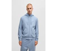 BOSS Sudadera con capucha y cremallera en algodón elástico con logo estampado - StyleSaggy, 50506161 Celeste XXL