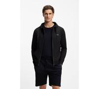 BOSS Sudadera con capucha y cremallera en contraste de felpa de algodón - StyleAuthentic Jacket H, 50545573 Negro S