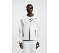 BOSS Sudadera con capucha y cremallera en tejido de gabardina elástica activa con tecnología de termorregulación - StyleSicon TOC, 50542948 Blanco S