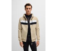 BOSS Sudadera con capucha y cremallera para equitación en algodón elástico italiano - StyleRIVER ZIP HOODIE, B5M1201 Beige claro XXL