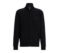 BOSS Sudadera de algodón elástico con cremallera y logo estampado - StyleSkaz, 50506152 Negro L