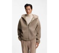 BOSS Sudadera con cremallera y capucha confeccionada en tejido de peluche - StyleC-Sullivan 20, 50569742 Marrón claro XXL