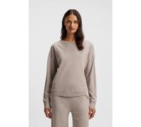 BOSS Sudadera con cuello barco en punto jaspeado con placa con logo - StyleEmbrace_Sweatshirt, 50557295 Beige claro S