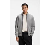 BOSS Sudadera con cuello con cremallera en algodón - StyleH-Shepherd 80, 50565602 Gris claro L