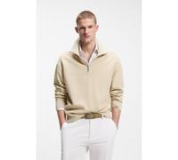 BOSS Sudadera de algodón con cremallera corta - StyleC-Seidler 47, 50558882 Beige claro XS