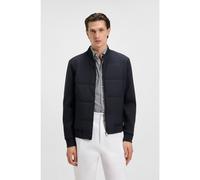 BOSS Sudadera de algodón con cremallera y parte delantera acolchada - StyleH-Skiles 100, 50532767 Azul oscuro XS