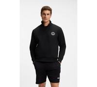 BOSS Sudadera de algodón con ilustración de tenis - StyleSW_Boss Open, 50560271 Negro L