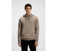 BOSS Sudadera de felpa de algodón con capucha y parche con logo - StyleWetalk, 50509314 Marrón claro S