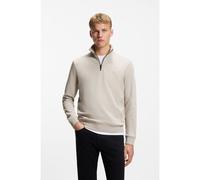 BOSS Sudadera de felpa de algodón con cuello con cremallera - StyleZetrust, 50468926 Gris claro XL