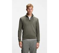 BOSS Sudadera de felpa de algodón con cuello con cremallera - StyleZetrust, 50468926 Gris XXL