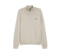 BOSS Jersey con cremallera de mezcla de lana virgen con logo - StyleKN_Momentum-X QZ, 50547898 Beige claro S