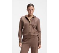 BOSS Sudadera en algodón con capucha, cremallera y monograma Double B - StyleShiny B_Jacket H., 50557275 Marrón L