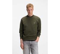 BOSS Sudadera en felpa de algodón con aplique del logo - StyleWestart, 50509323 Oliva S