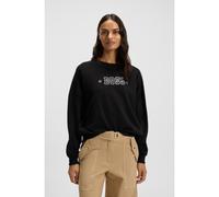 BOSS Sudadera en felpa de algodón con detalle de logo - StyleC_Eland_1, 50546961 Negro M
