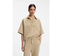 BOSS Sudadera estilo polo loose fit en punto de buzo - StyleEssipa1, 50565443 Beige S