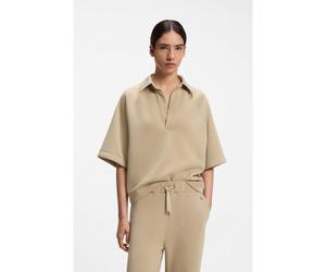 BOSS Sudadera estilo polo loose fit en punto de buzo - StyleEssipa1, 50565443 Beige S