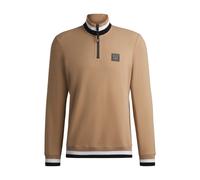 BOSS Sudadera estilo troyer para equitación en algodón elástico - StyleTROYER SWEATER SIGNATURE, B6M1204 Beige XL