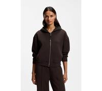 BOSS Sudadera loose fit con capucha y cremallera en punto scuba - StyleEgani, 50568534 Marrón oscuro XL