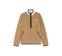 BOSS Sudadera para equitación de algodón elástico con cremallera corta - StyleFEDORA HALF ZIP FELPA, B7W1201 Beige M
