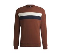 BOSS Sudadera para equitación de algodón elástico con rayas anchas - StyleLEWIN SWEATER SKY CAPTAIN, B6M1202 Marrón M