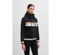 BOSS Sudadera para equitación en algodón elástico italiano con capucha y cremallera - StyleRIVA ZIP HOODIE, B5W1206 Negro L
