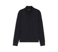 BOSS Sudadera de algodón elástico con cremallera y logo estampado - StyleSkaz, 50506152 Azul oscuro L