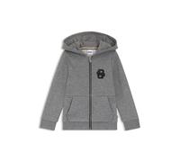 BOSS Sudadera para niños con capucha, cremallera y monograma Double B - StyleJ52320/A4604A, J52320 Gris oscuro 114